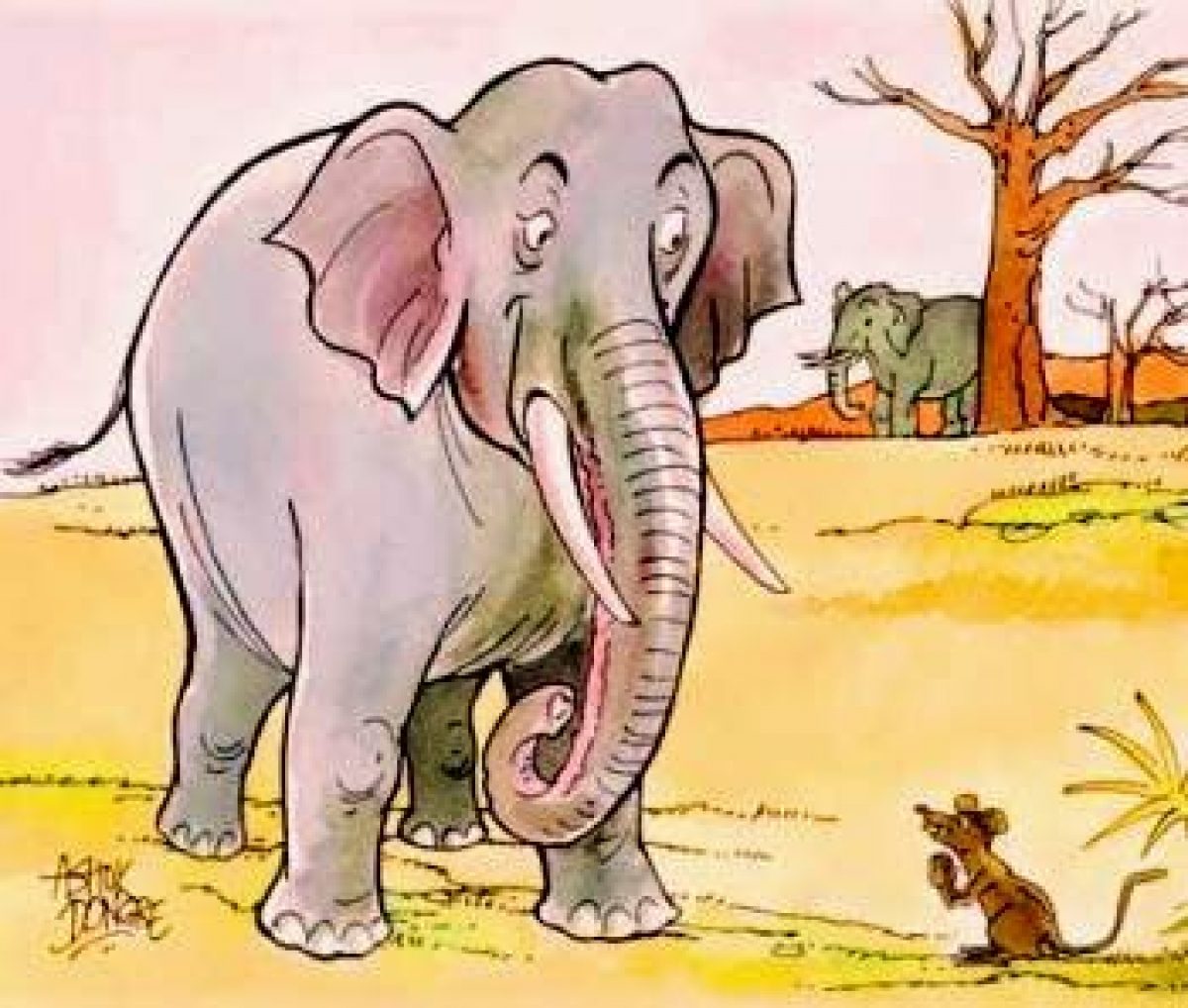 Cerita Fabel Dongeng Kelinci Dan Gajah